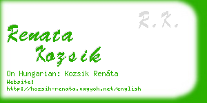 renata kozsik business card