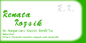 renata kozsik business card